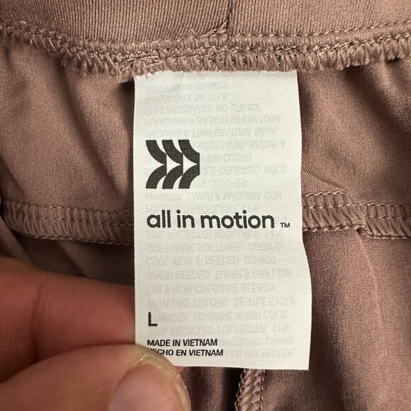 All In Motion High-Rise Woven Pants Women’s Large Drawstring Waist Brown - Picture 2 of 13